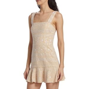 Alice + Olivia Cream Textured Dress